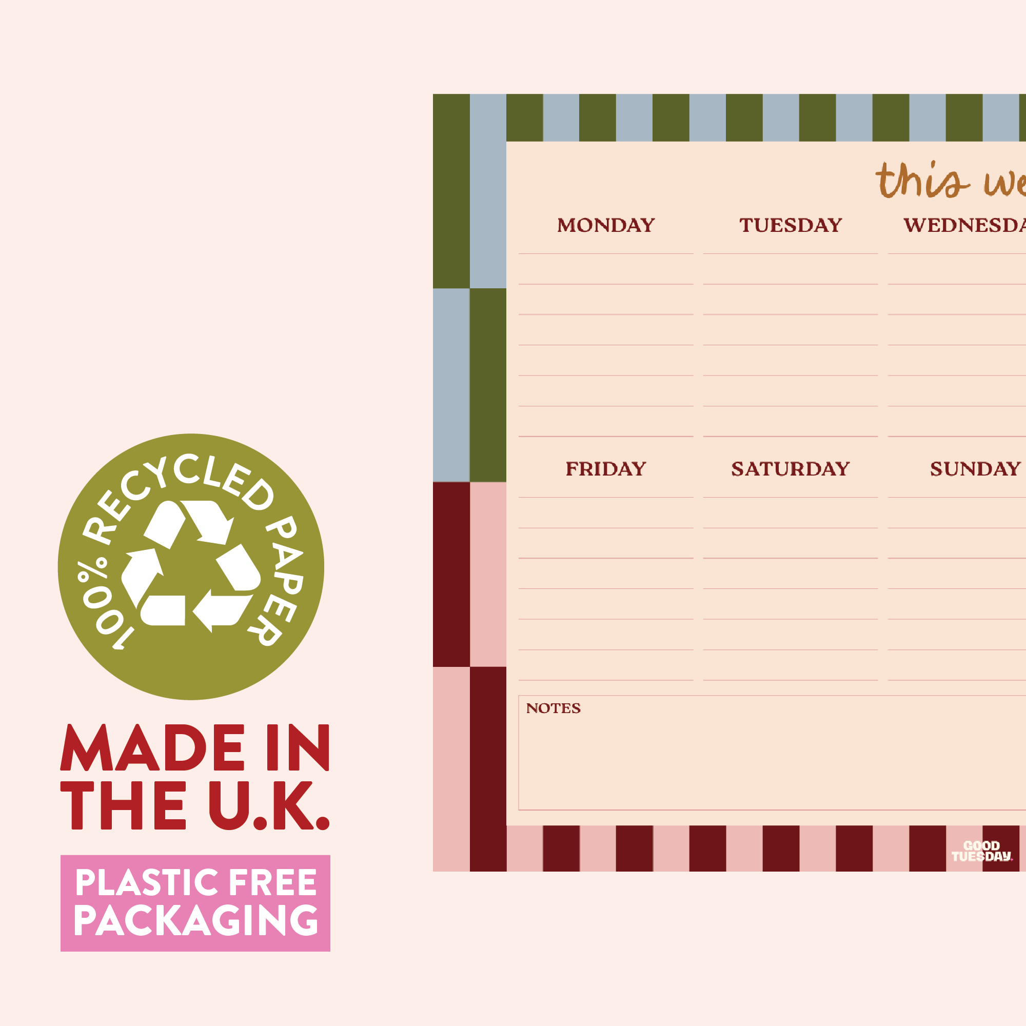 Good Tuesday (Once Upon a Tuesday) – wholesale Planner – A4 Weekly Planner Pad | Boho Nouveau1