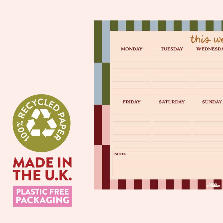 Good Tuesday (Once Upon a Tuesday) – wholesale Planner – A4 Weekly Planner Pad | Boho Nouveau1