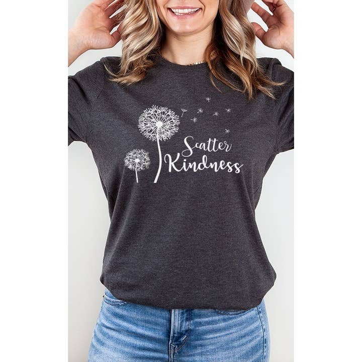 T-shirt graphique Scatter Kindness Dandelion Spring pour la vente par Select Apparel