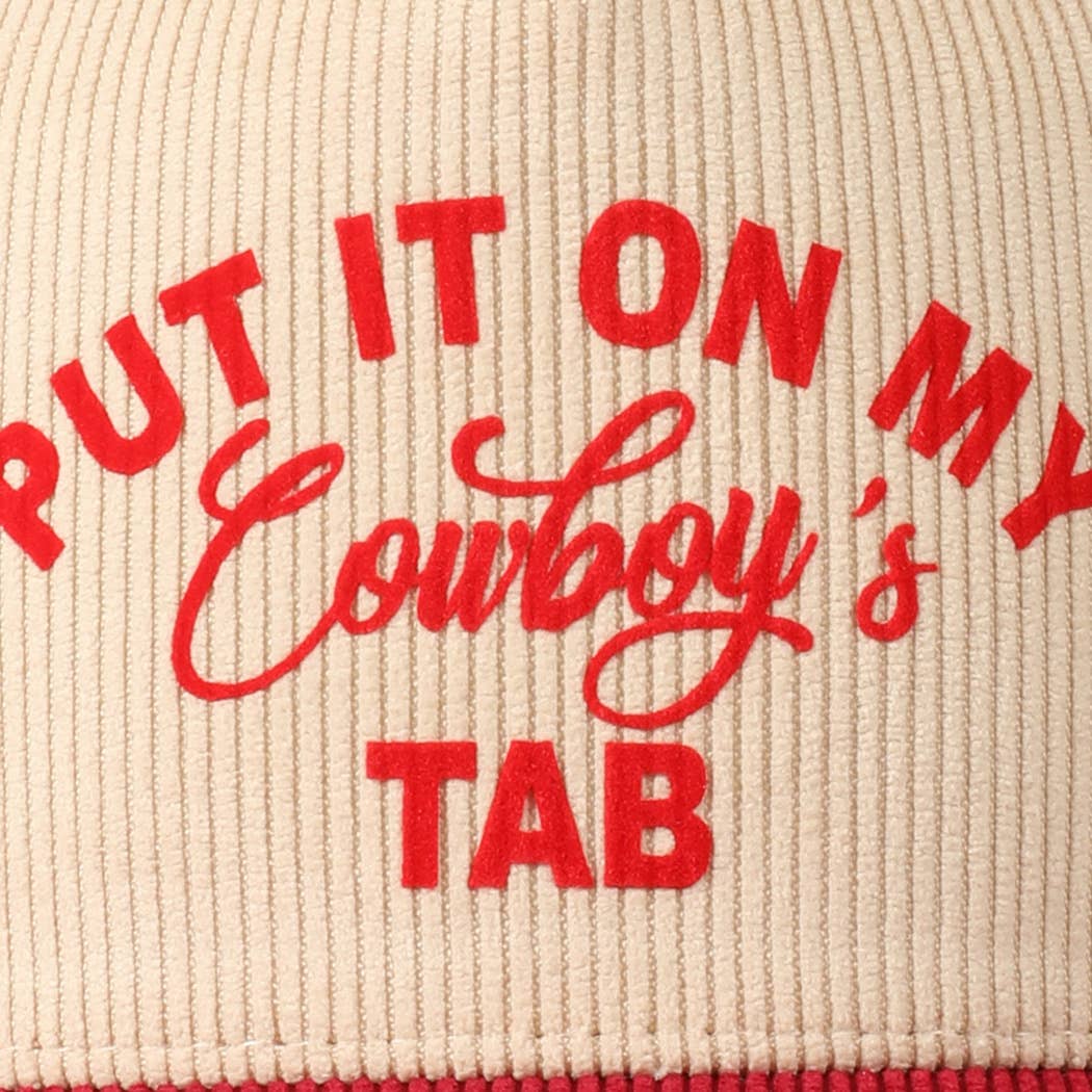 Fashion City – wholesale Baseballkeps - Unisex – Sätt den på min cowboy's Tab tvåfärgad corduroy-keps17