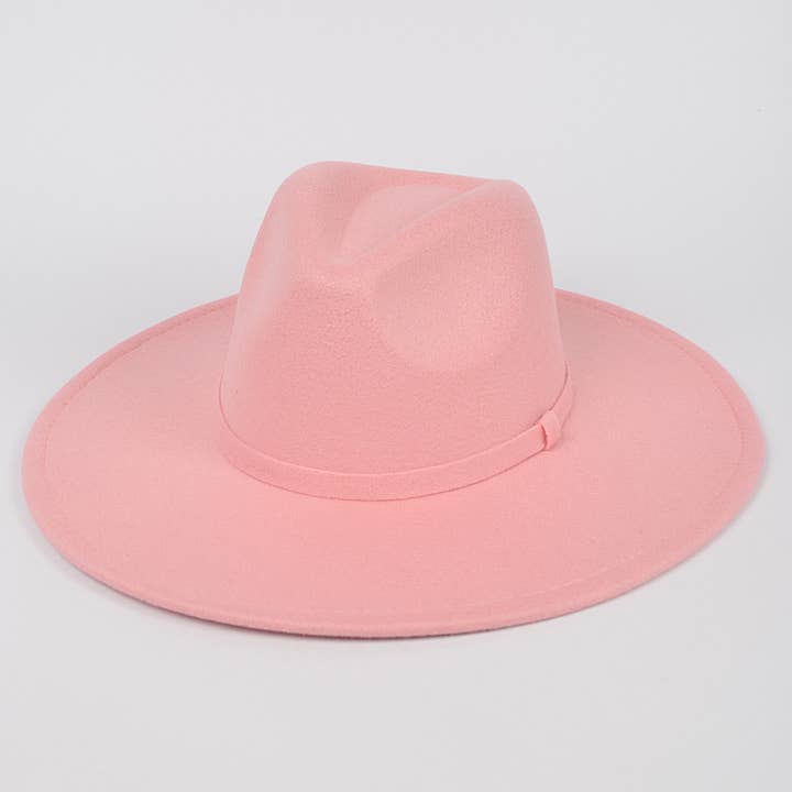 3AM BY H&D ACCESSORIES - Wholesale Fedora - Women's - Faux Wool Leo Band Fedora Hat13