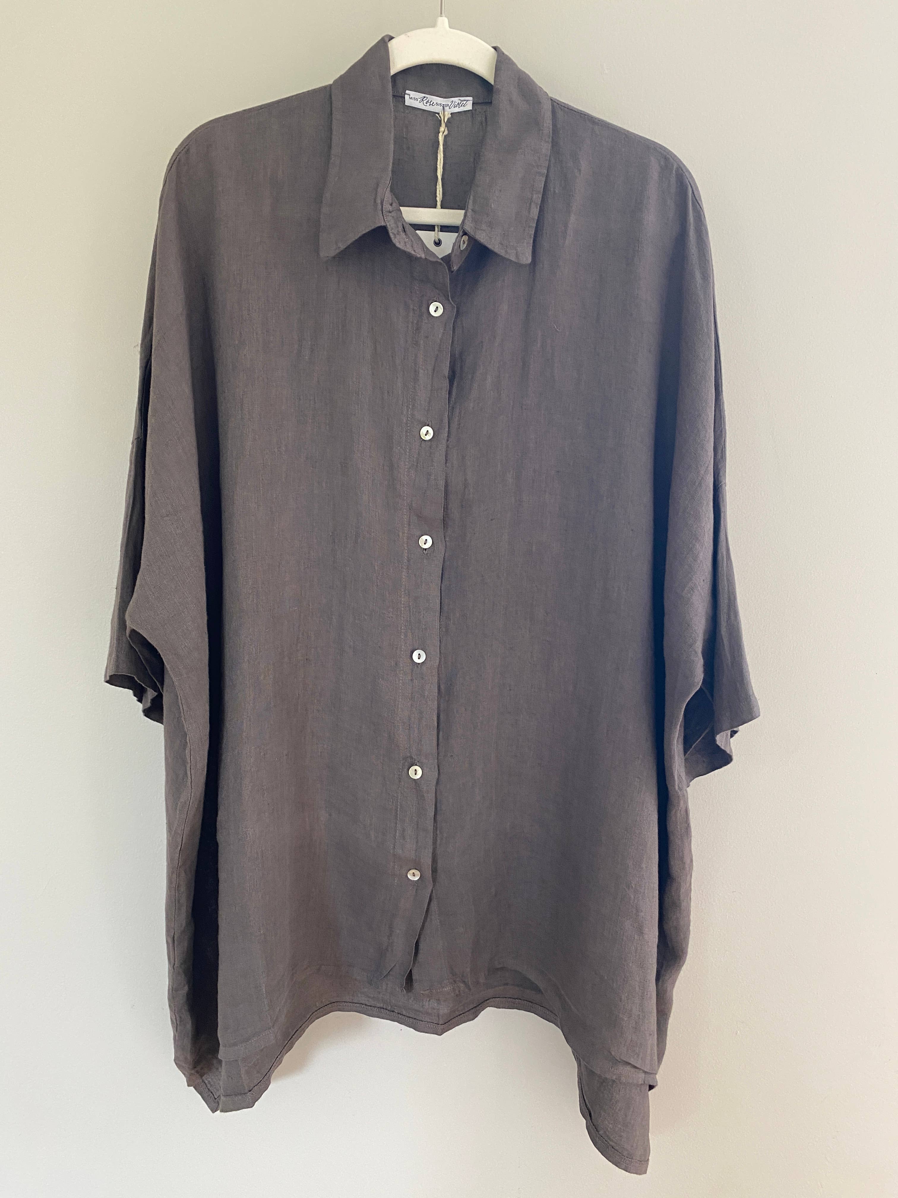 Miss Rose Sister Violet - Wholesale Button Down Shirt - Women's - WOMEN'S - Teddy Linen Shirt7