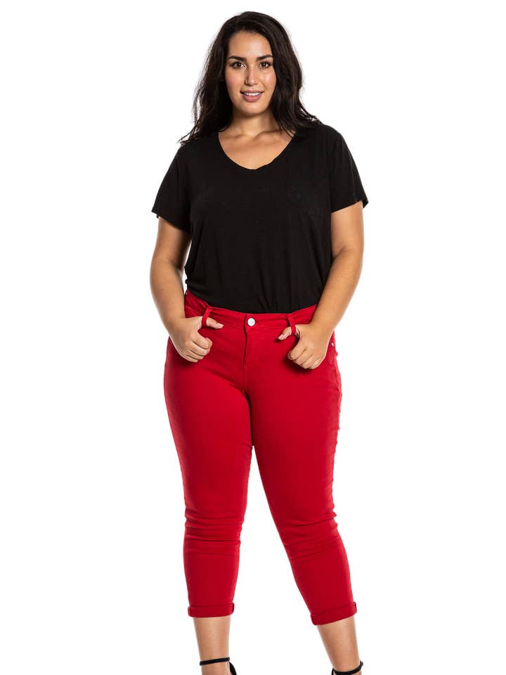 E375DY300 - Donkerroze voor wholesale door Slink Jeans, LLC