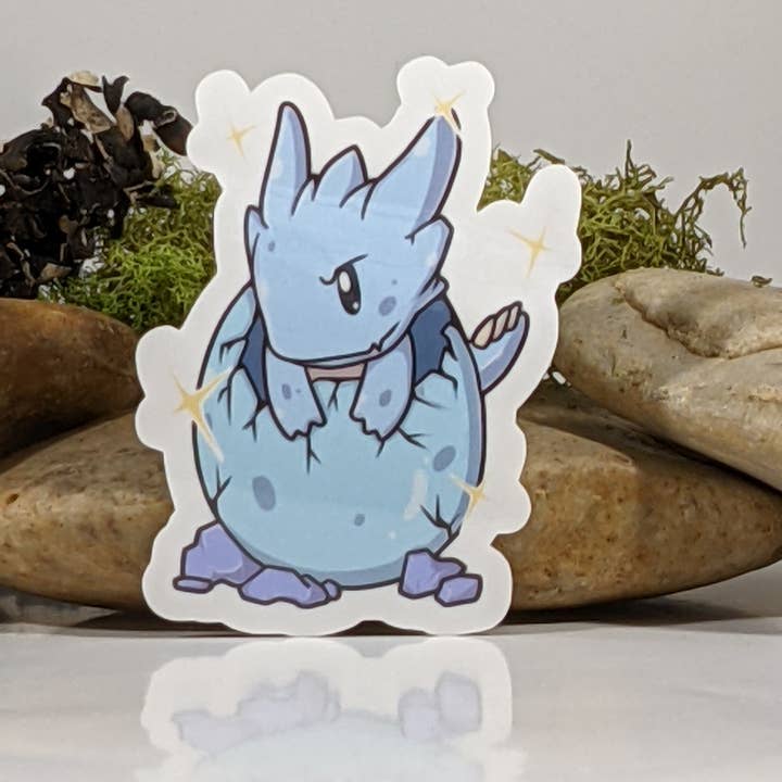Autocollant Éclosion de dragon étincelant à partir d'œufs — 2,5 pour la vente par Mimic Gaming Co