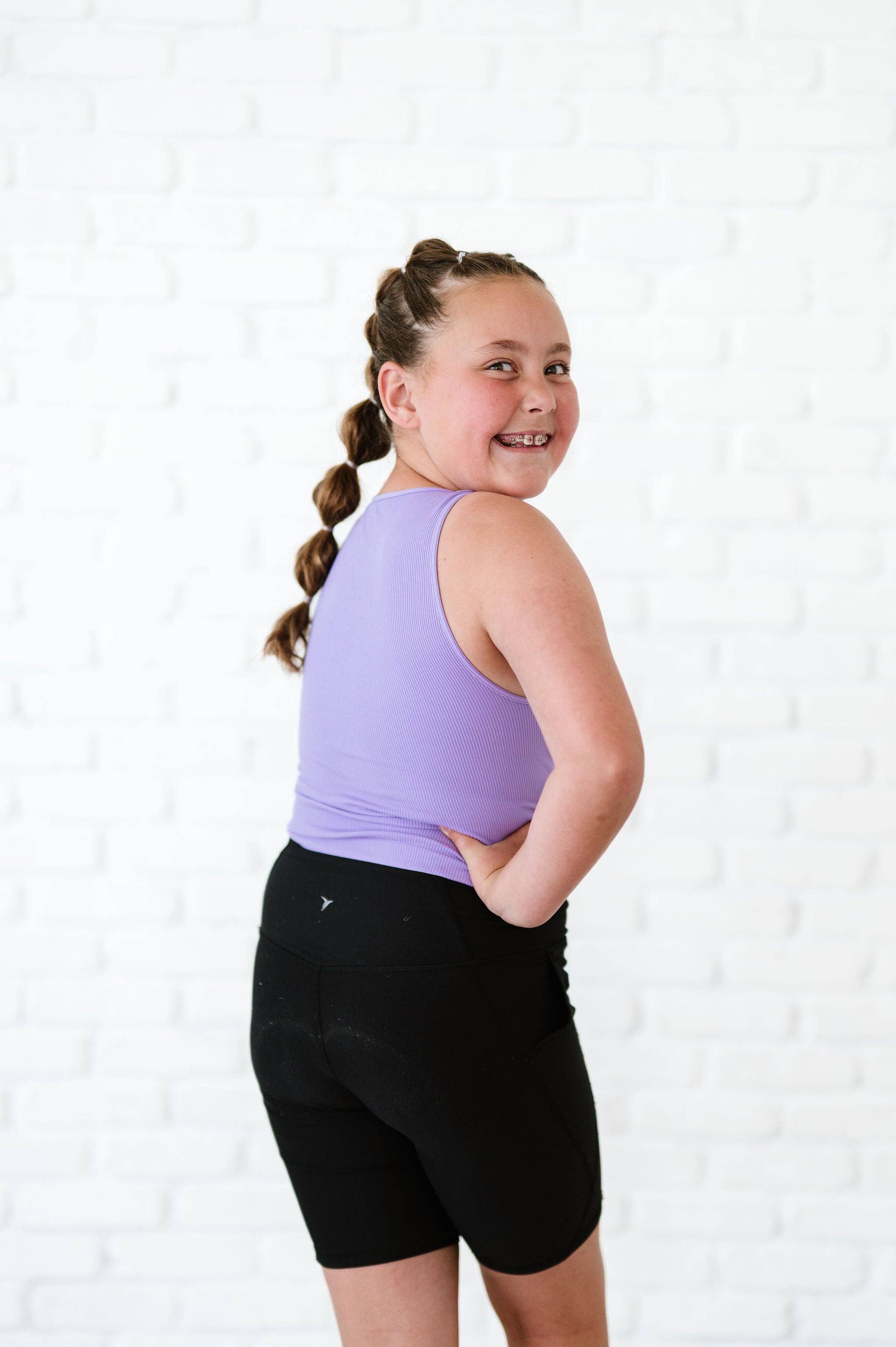 Comfort Cove Clothing - Wholesale Tank Top - Women's - Cropped Ribbed High Neck - Lavender3