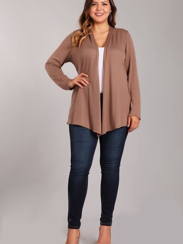 Chris & Carol Apparel - Wholesale Cardigan - Women's - X9029-140 Essential Plus Size Knit Cardigan9