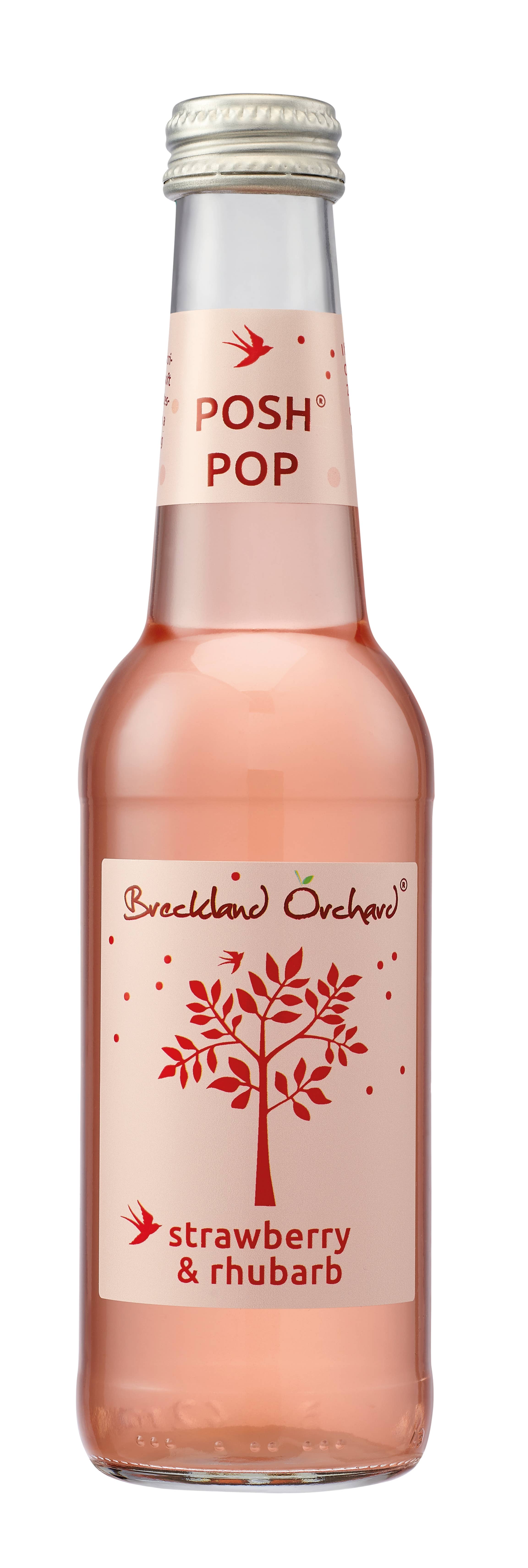 Breckland Orchard - Wholesale Soda/Carbonated Drink - Strawberry and Rhubarb Posh Pop 12 x  275ml8