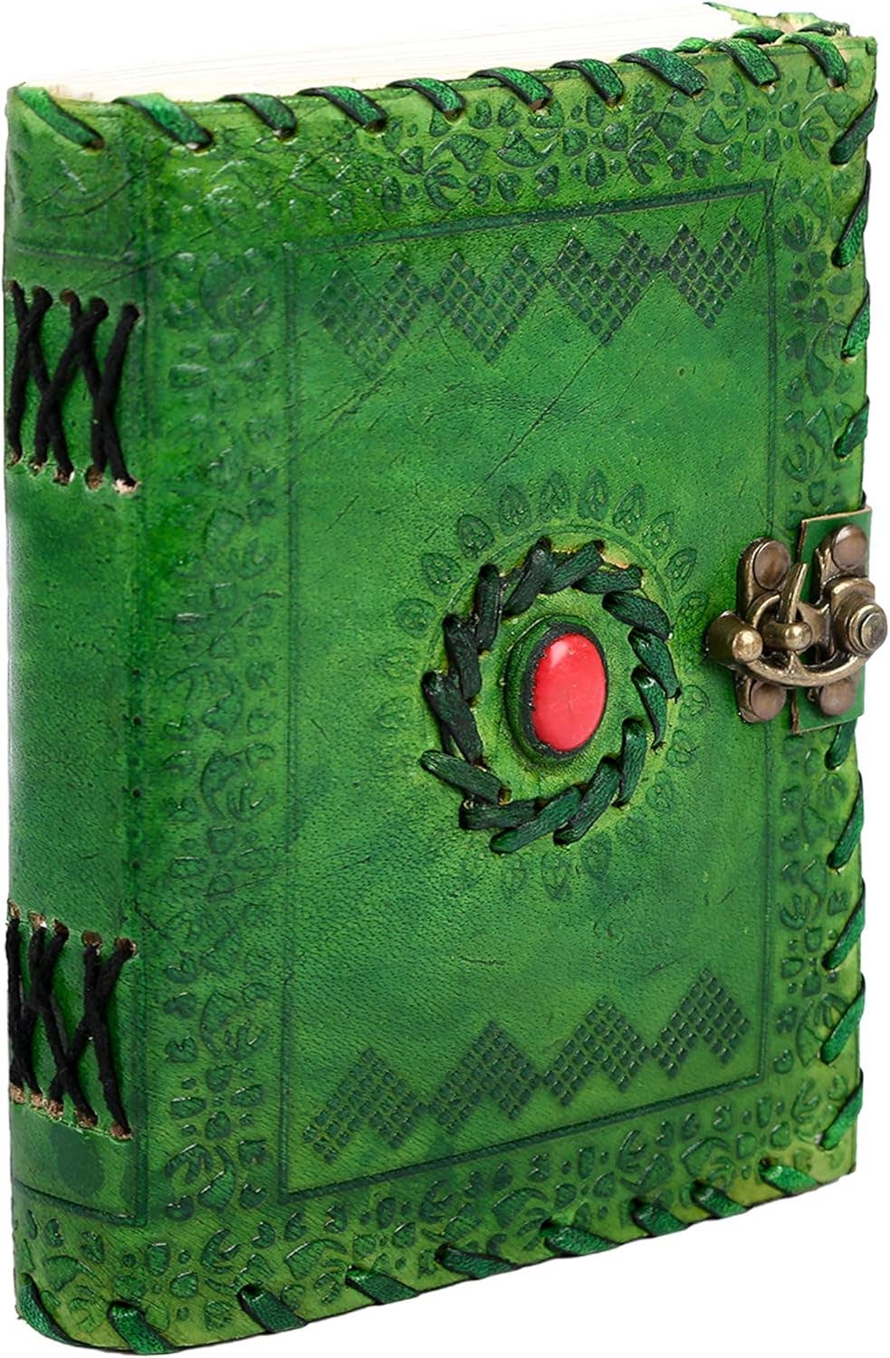 Tuzech Leather - Wholesale Journal/Diary - TUZECH Handmade Office Home Daily Use, Poem Writing Beautiful Pure Leather Luck Stone Bound Journal/Diary with C-Lock for Men and Women 8 Inches28