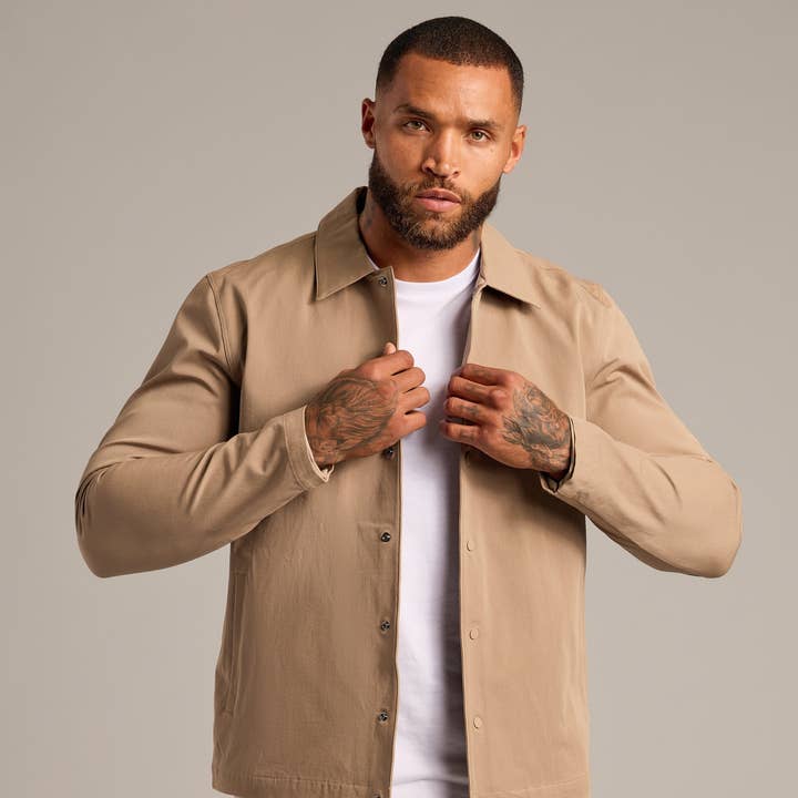 Khaki Coaches Jacket for wholesale by True Classic