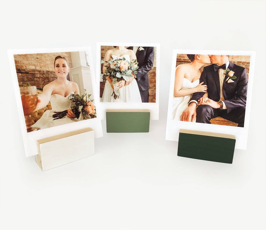 Wooden Objects Co - Wholesale Display standaard/frame - Groene ombre houten fotohouders0