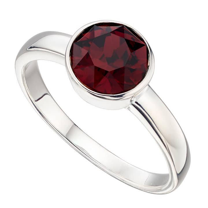 Anillo con piedra de nacimiento de cristal para venta al por mayor de Gecko Jewellery