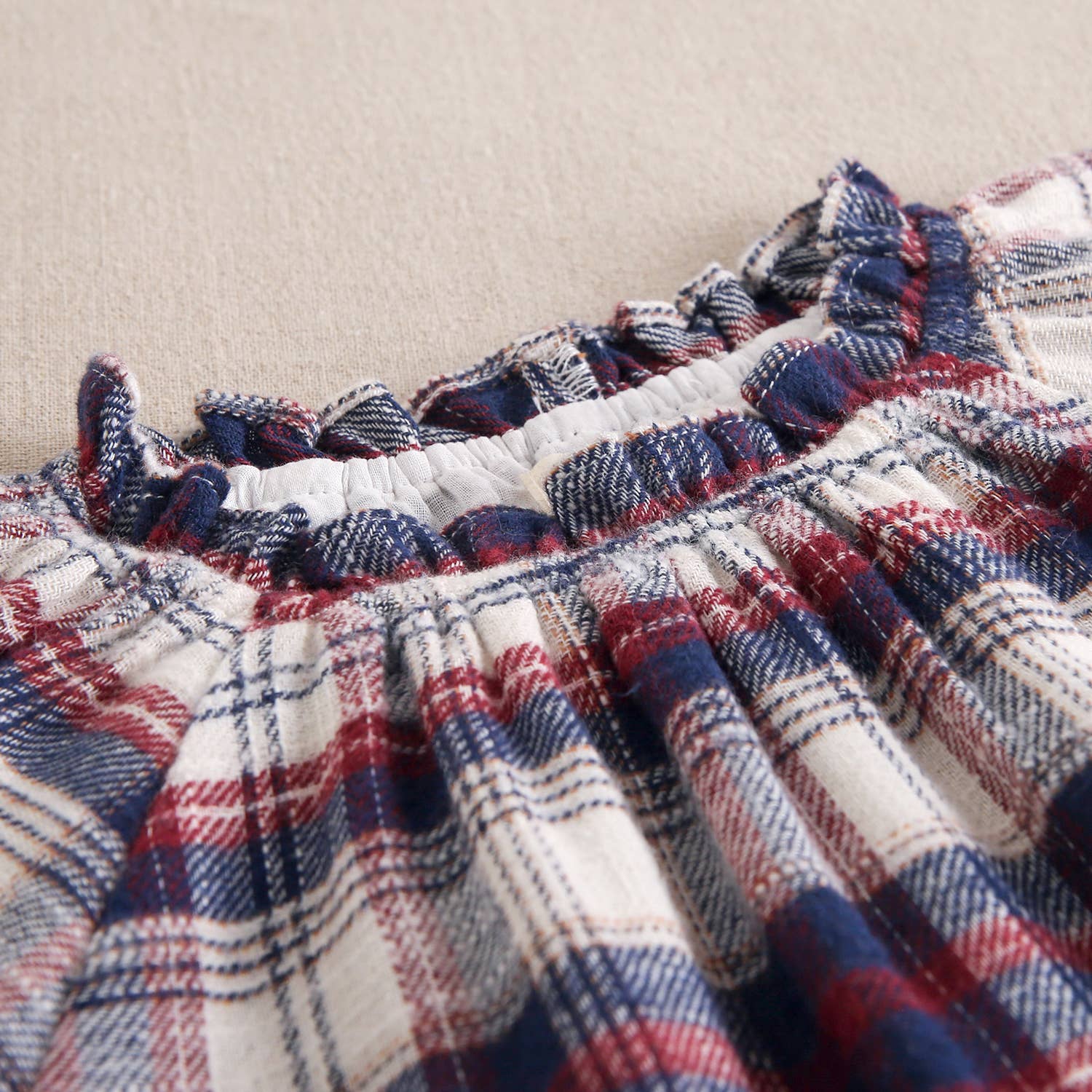 Dadati - Wholesale Dress - Kids - Blue and maroon plaid flannel dress5