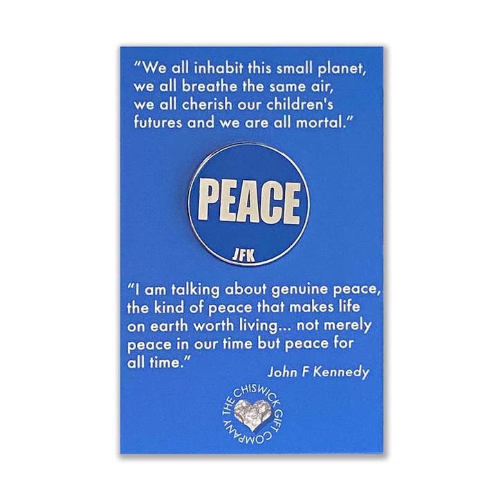 Peace JFK Enamel Pin Badge for wholesale by Two Little Boys