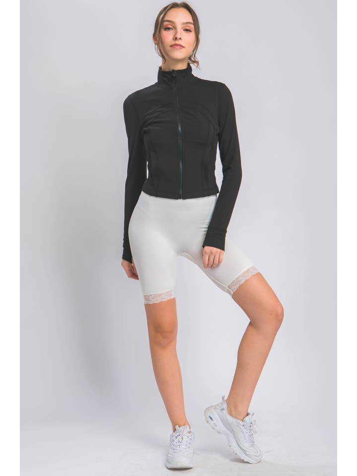 Peace Love Line - Wholesale Athletic jacket – Women′s - PL1735 - ACTIVE LONG SLEEVE ZIP UP PERFORMANCE JACKET TOP3