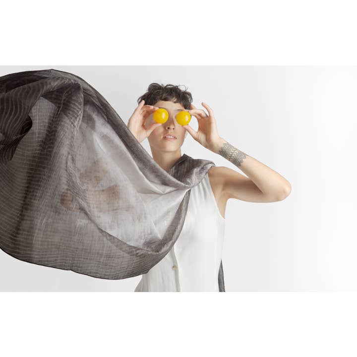 Nimboo - Wholesale Scarf – Women's - Scarf Shibori Anthracite1