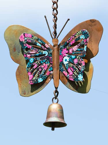 Multicolor Floral Butterfly Ornament for wholesale by Ancient Graffiti