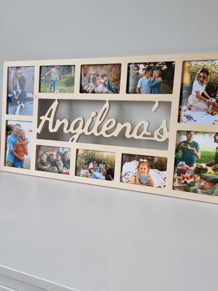 Custom family photo frame collage for wholesale by Woodinout