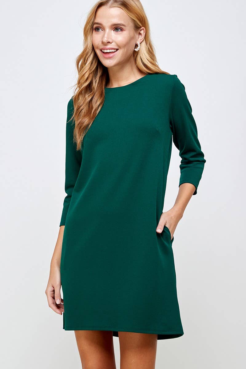 Vanilla Monkey - Wholesale Dress - Women's - Solid Shift Dress0