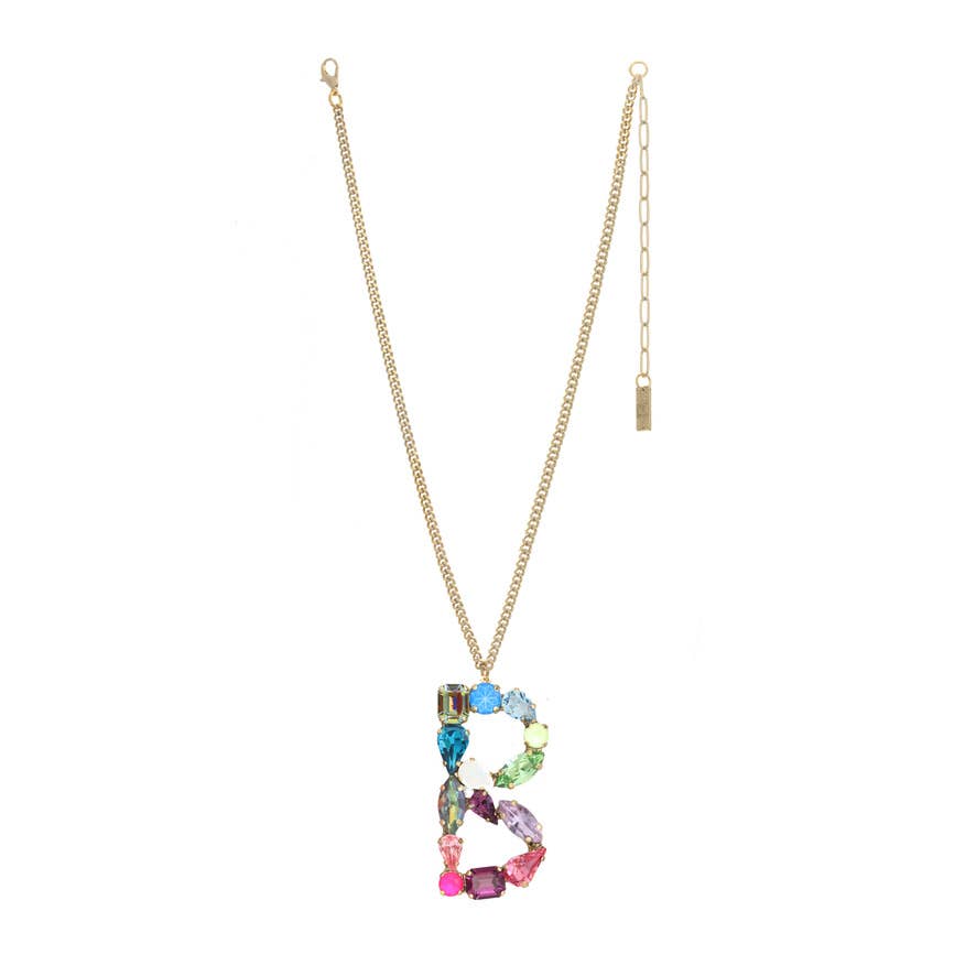 TOVA - Wholesale Pendant/Charm Necklace - Monograms in Neon Necklace16