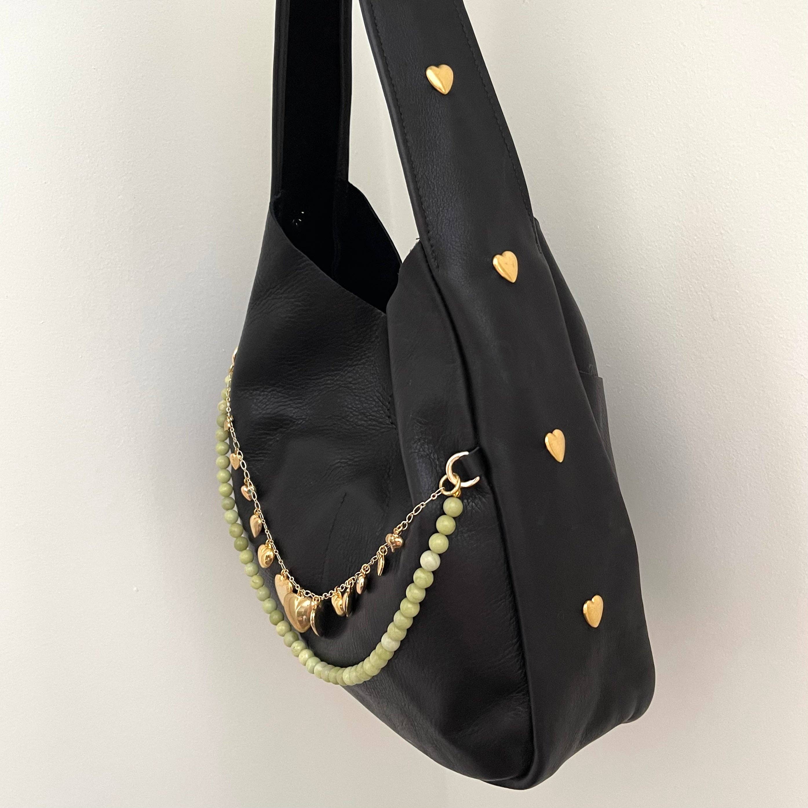 The Sage Vintage - Wholesale Tote Bag - Women's - Black Hearts Tote (1/1)2