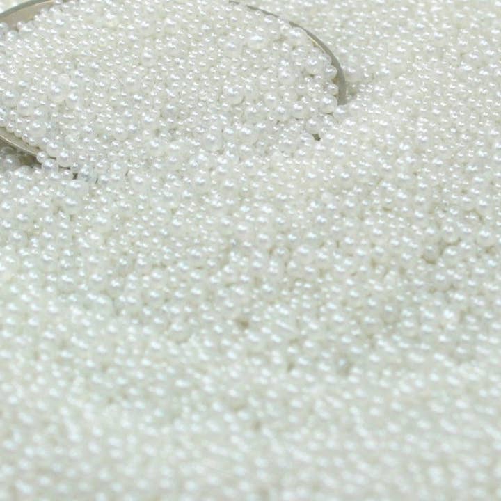 Pearl White - Glass Deco Beads for Resin Artists, NailsCraft for wholesale on Faire4