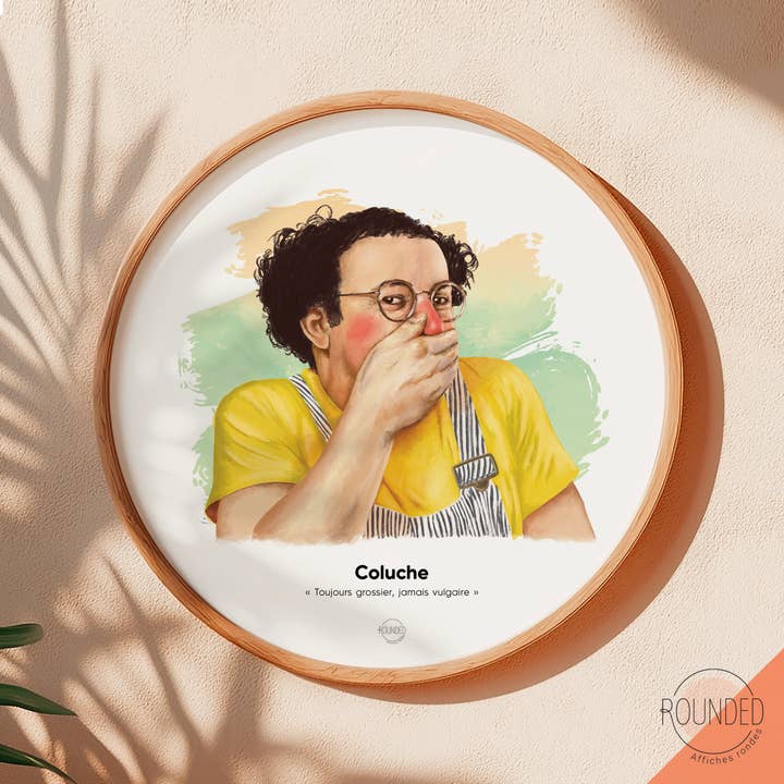Coluche Ronde Poster for wholesale by le murmure des murs