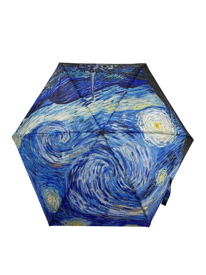 Van Gogh Starry Night Umbrella with Travel Case (Mini) for wholesale by Fashion Scarf World