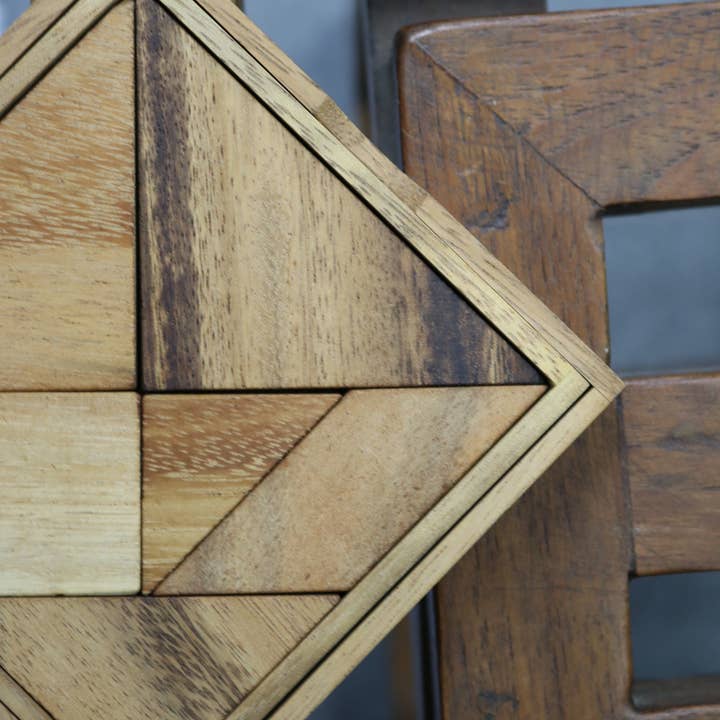 SMI Designs Wooden Puzzles - Vente Puzzle – adulte - Puzzle de tangram en bois massif - Casse-tête traditionnel et défi géométrique6