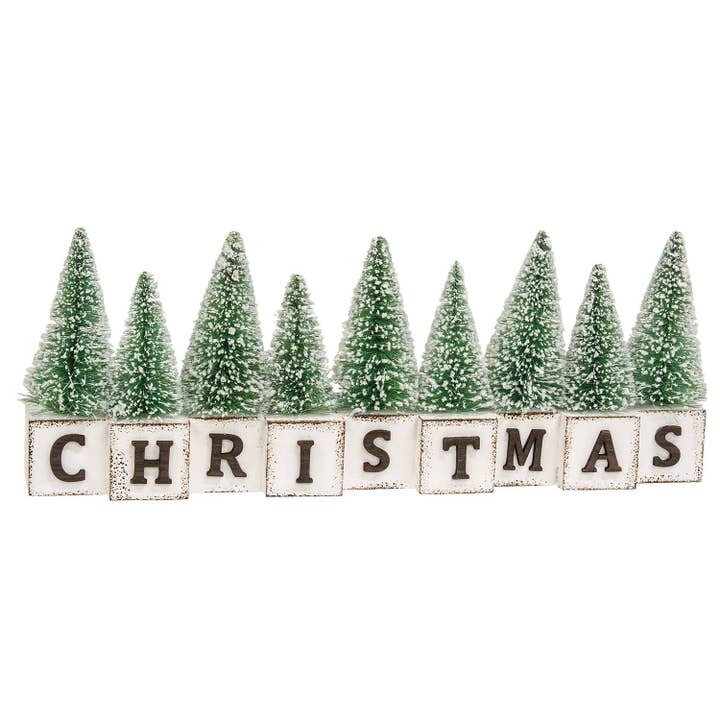 Winter Sparkle Forest Weihnachtsblocksitter für den Großhandel von CWI Gifts