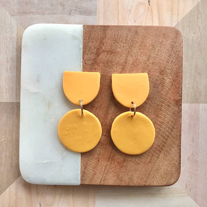 Sun Sprinkles - Vendita all'ingrosso Orecchini pendenti - Orecchini moderni per tutti i giorni, colore: giallo senape