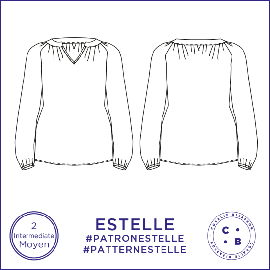 Coralie Bijasson - Wholesale Craft Sewing Kit - Pattern Estelle - Tunic - FR 34/56, US 2/24, UK 6/2819