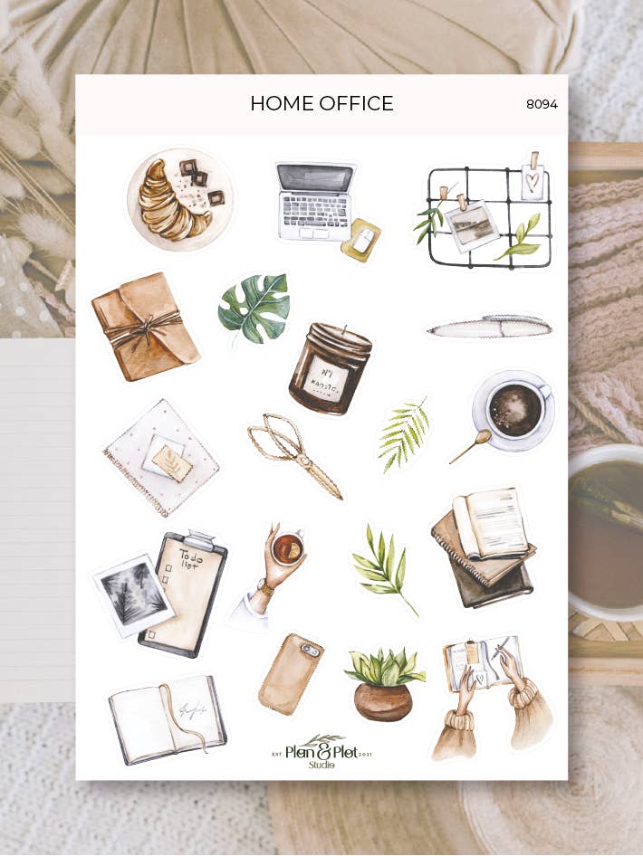 Home Office | Stickers for wholesale by Plan & Plot Studio