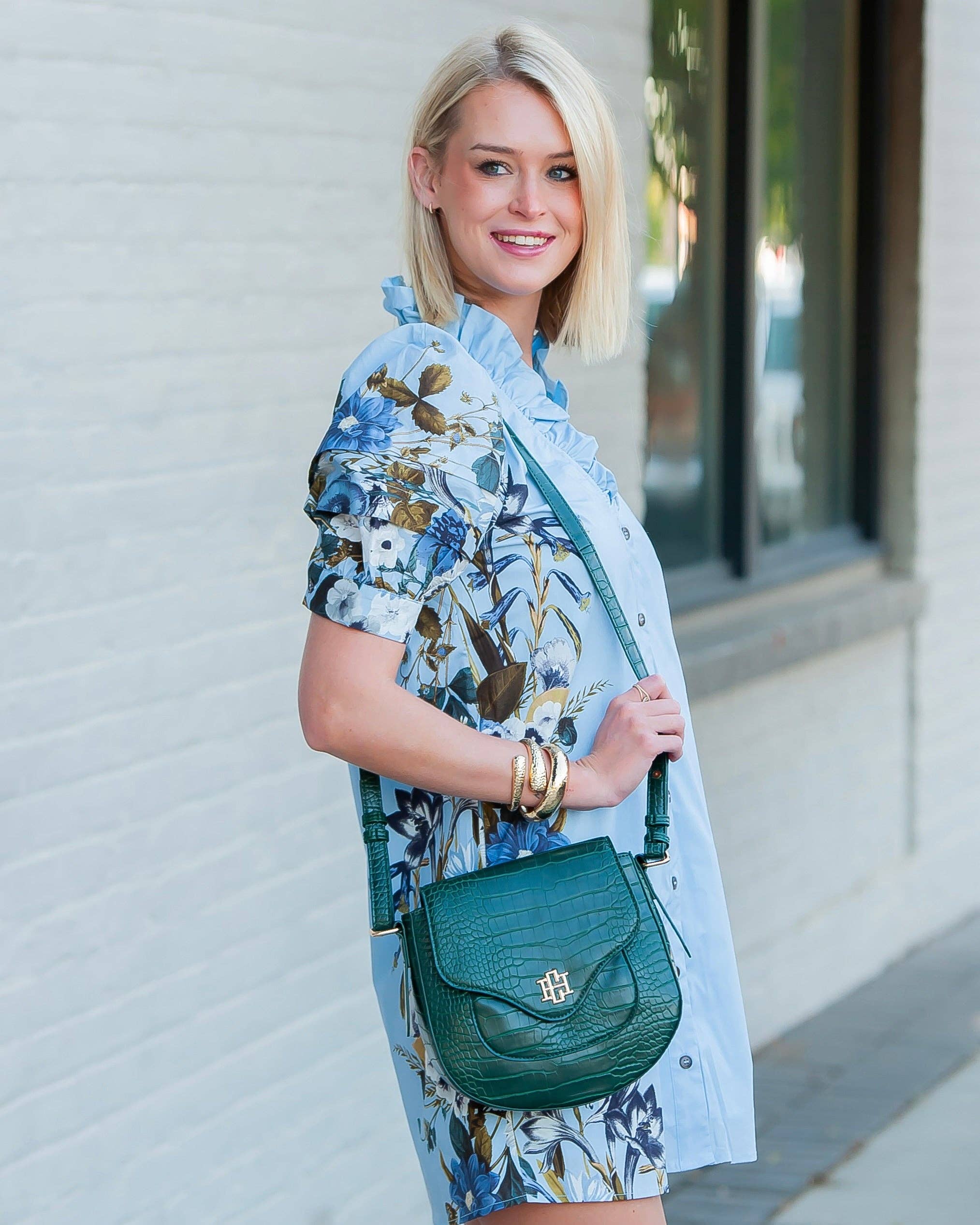 Caroline Hill - Wholesale Crossbody Bag - Women's - Sasha Handbag Hunter Green EC0