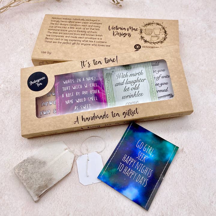 Shakespeare Tea Gift Set for wholesale by Victoria Mae Designs
