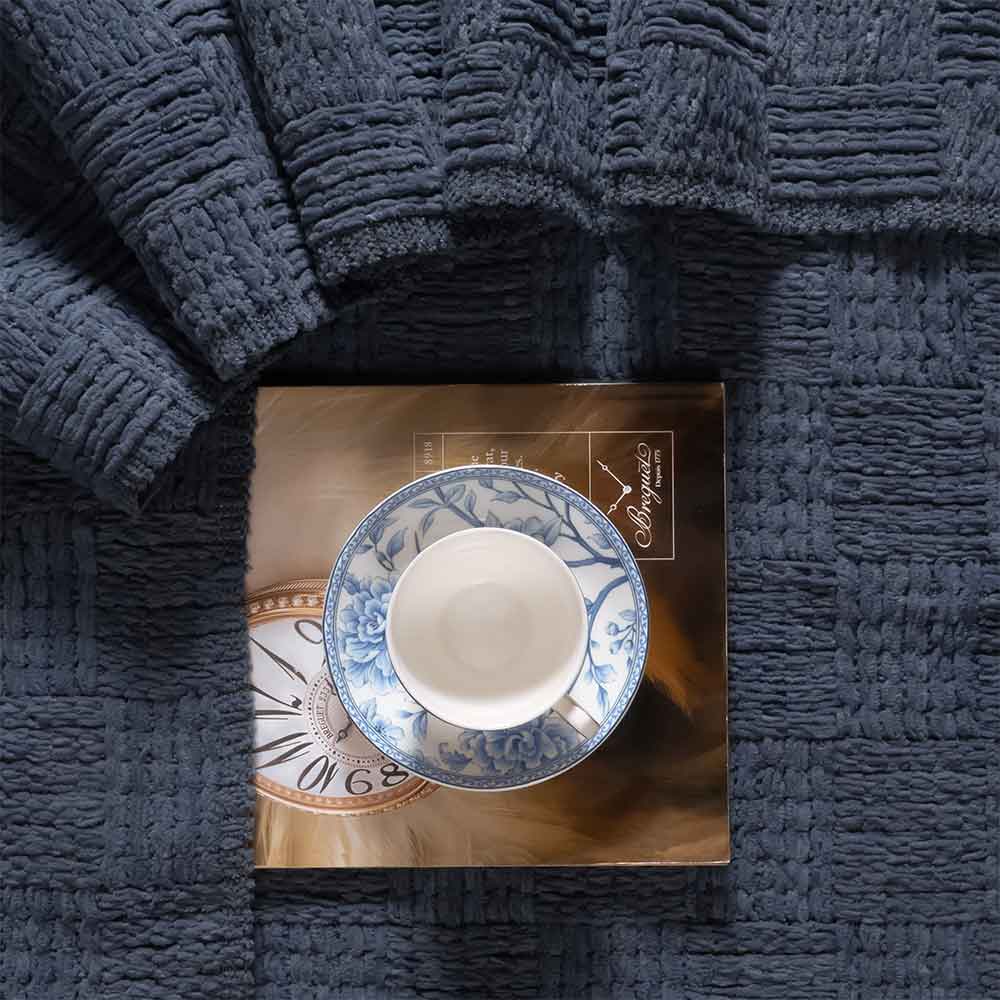 Bed Bath Fashions - Vente Plaids - Plaid panier à franges en chenille surdimensionné Kathy Ireland19