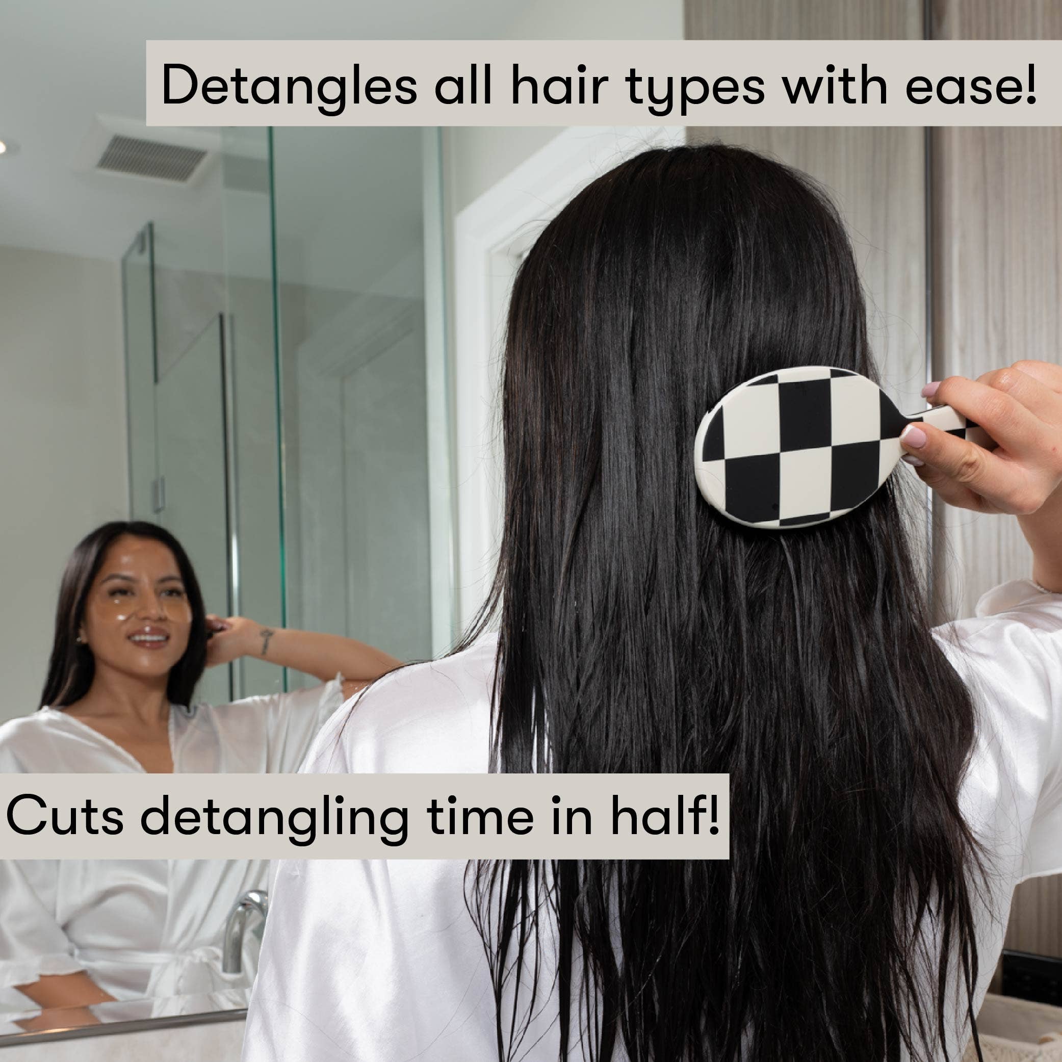 Framar Hair Brushes & Hair Accessories - Wholesale Hair Brush/Comb - FRAMAR Checkered Detangling Brush, Wet Hair Brush Detangler1