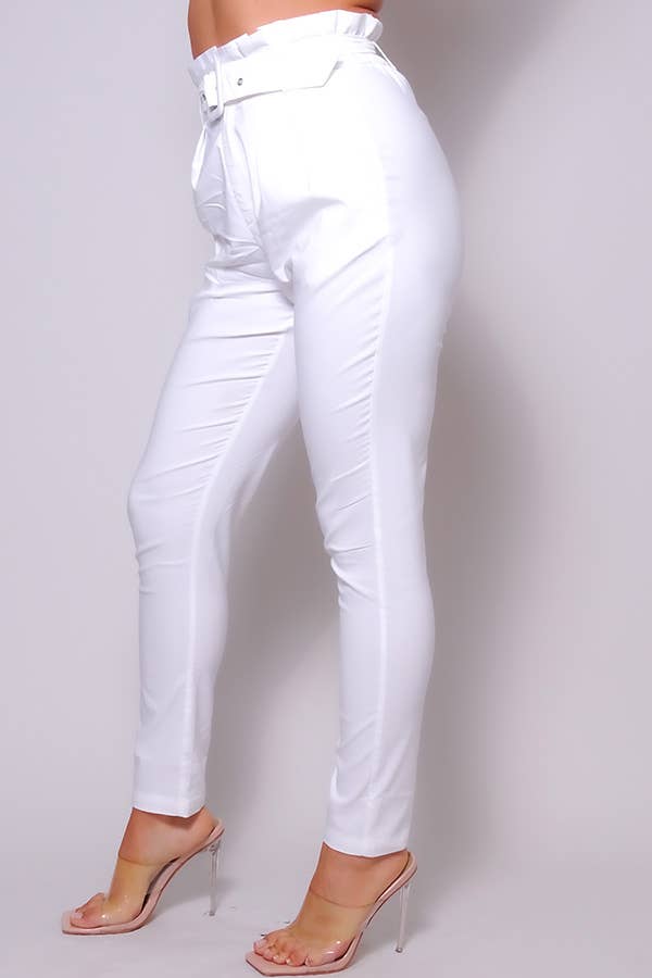 IVORY BELLA PAPERBAG TROUSERS for wholesale on Faire2