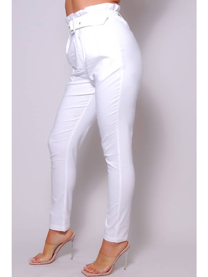 IVORY BELLA PAPERBAG TROUSERS for wholesale on Faire2