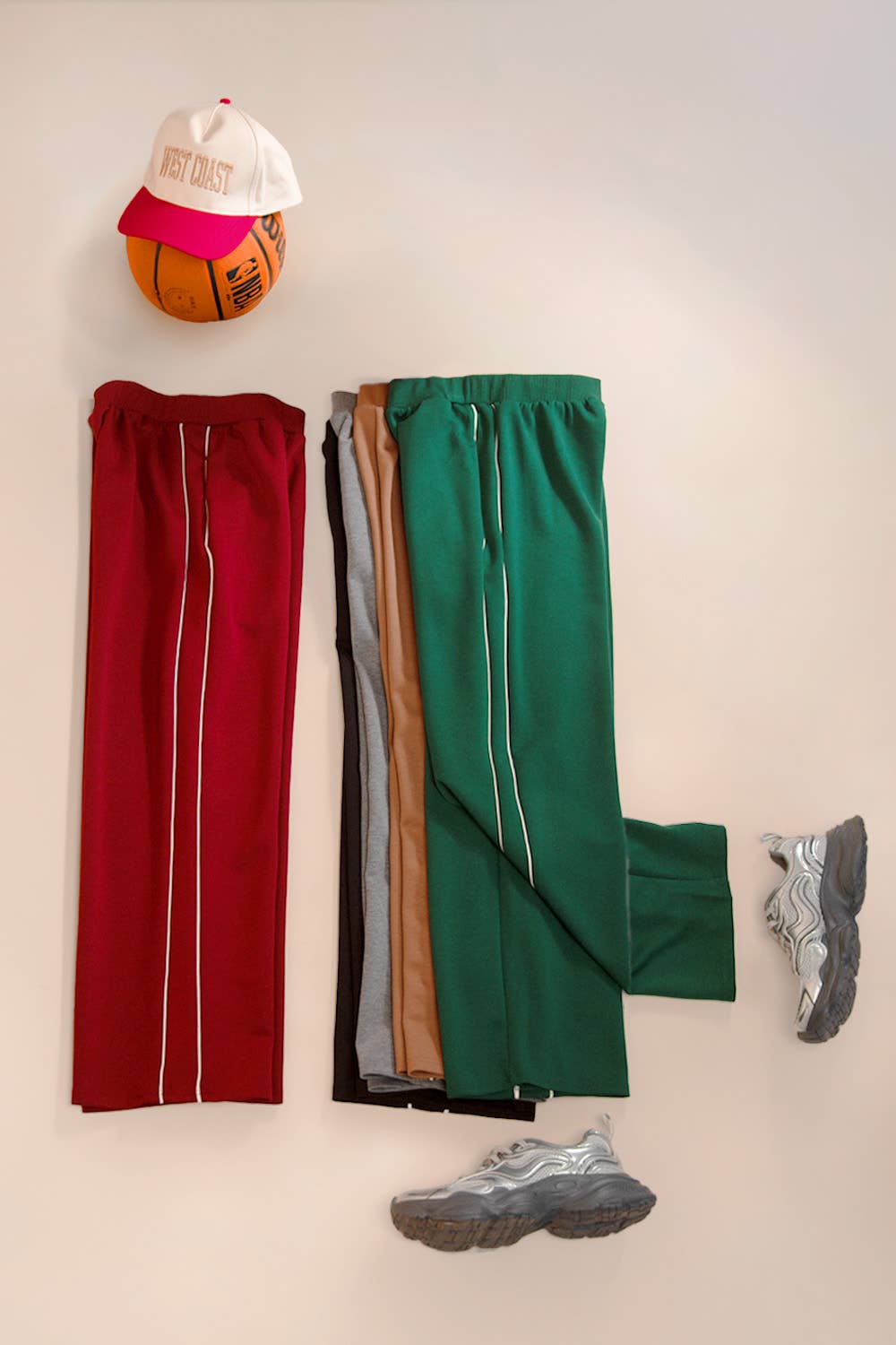 VERY J - Vendita all'ingrosso Pantaloni sportivi - Donna - NP70922-Pantaloni Comodi Casual a Gamba Larga in Maglia14