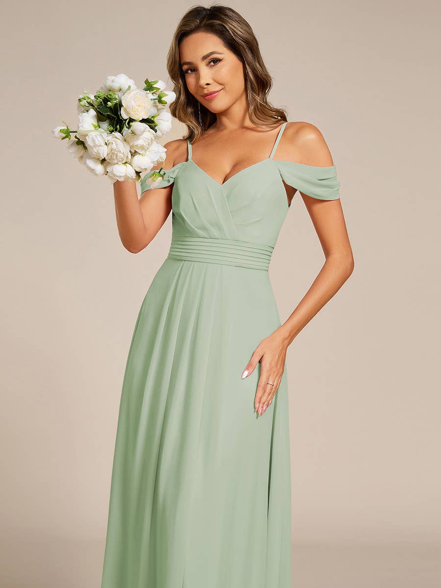 Ever-Pretty - Wholesale Dress - Women's - Straps drop-shoulder sleeve Chiffon Bridesmaid Dress8