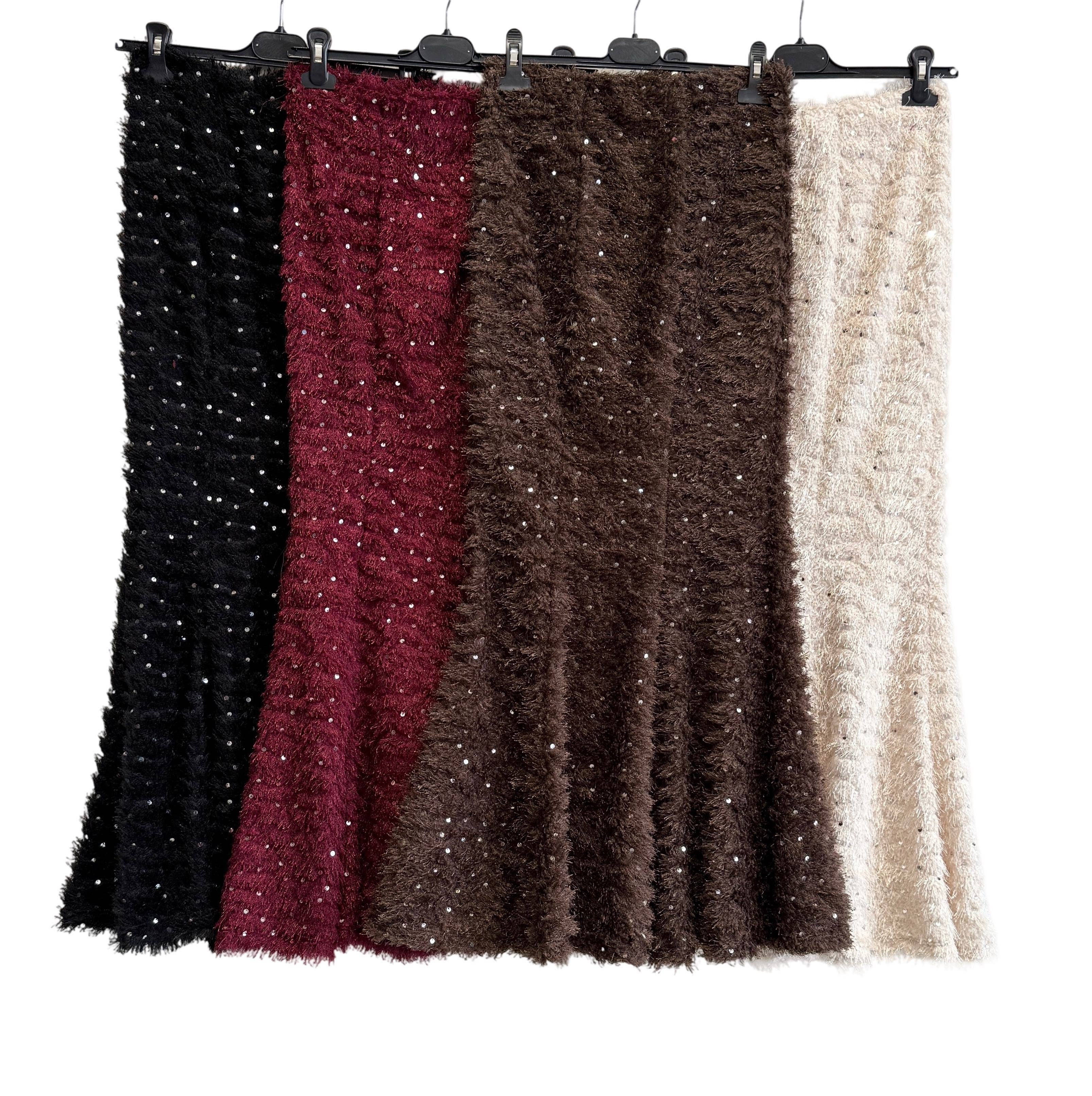 SWEET MAGIC MODA Y COMPLEMENTOS – wholesale Skirt – Women’s – SEQUIN SKIRT WITH FAUX FUR0
