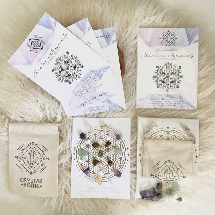 Crystal Rising - Vendita all'ingrosso Attrezzatura per meditazione - Kit Rituale Mini Griglia di Cristalli