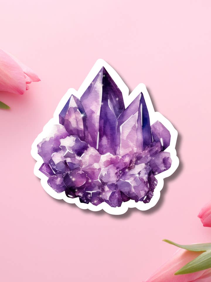 Autocollant en vinyle Amatista pour la vente par Hikaru Tara Art Arst & Craft Gift Shop