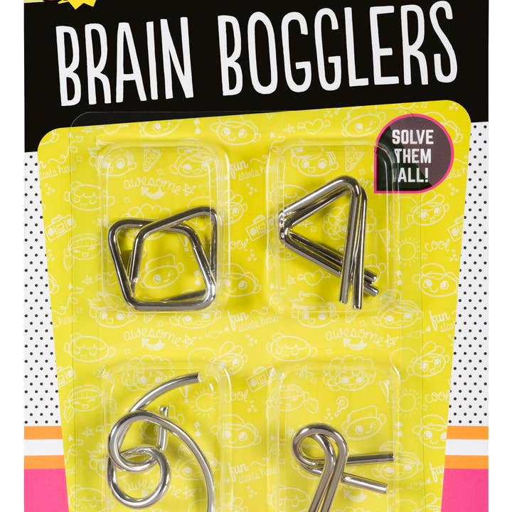 Toysmith - Wholesale Puzzle - Kids - Yay! Brain Bogglers, Four Challenging Puzzles, Fun Size