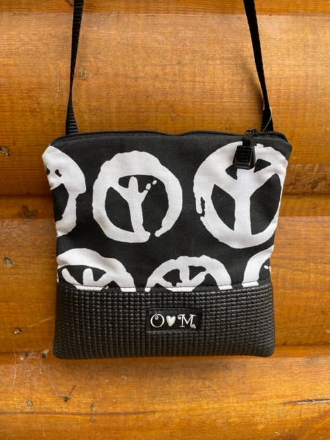 Stella Black Cross Body Purse-Peace for wholesale by OlovesM.com
