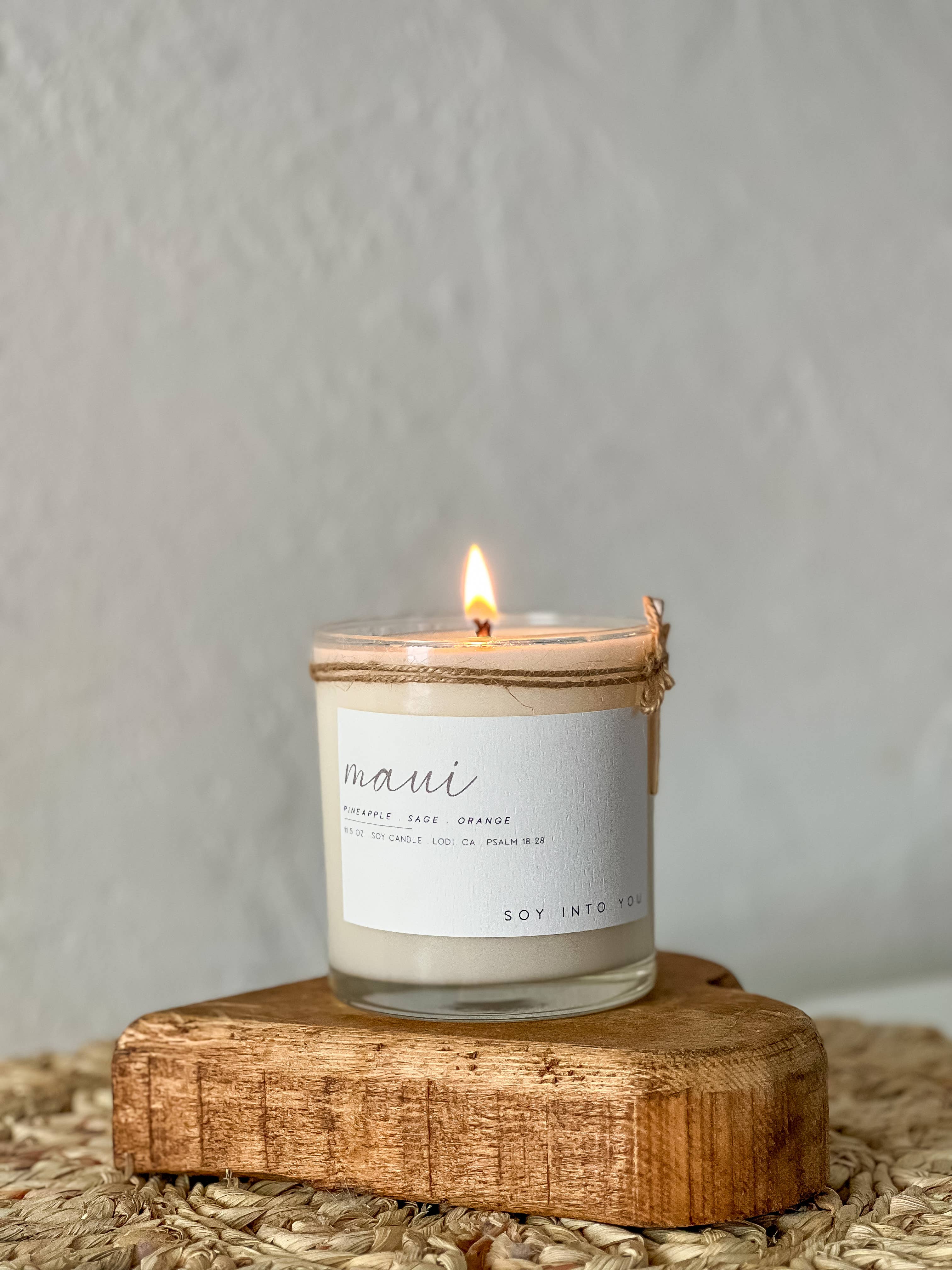 Soy Into You® - Vente Bougie en bocal - Bougie en pot parfumée 100 % soja tropical Maui