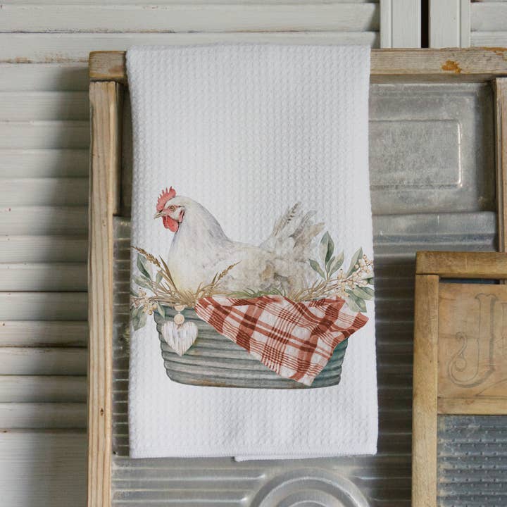 Torchon de cuisine Chicken Farm Animal Kitchen, cadeaux de ferme pour la vente par Middlefork & Co.