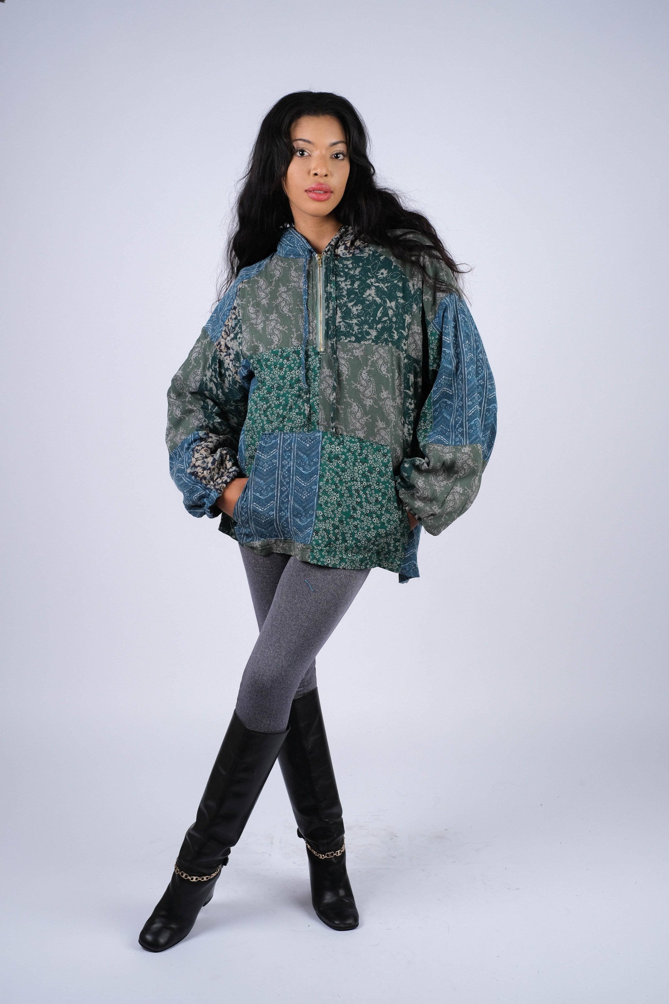 Sacred Threads - Wholesale Hoodie - Women's - Patchwork Rayon Hoodie5
