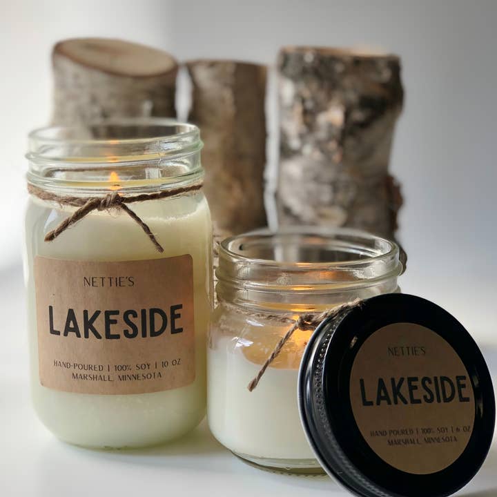 Lakeside Soy Wax Candle for wholesale by Nettie's