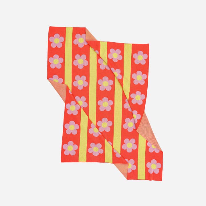 VERLOOP | knits - Wholesale Throw Blanket - Flower Stripe Throw